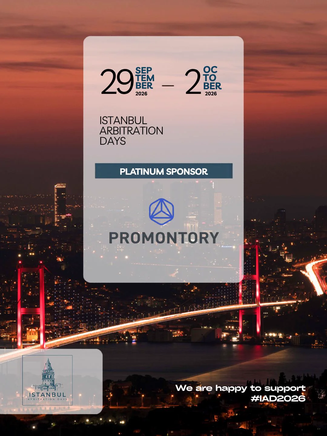 Promontory is Platinum Sponsor of Istanbul Arbitration Days 2026